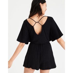 American Eagle Soft and Sexy flutter sleeve romper